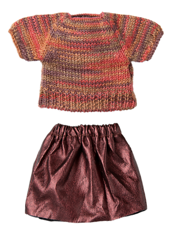 Maileg Skirt and Knitted Blouse, Mum Mouse