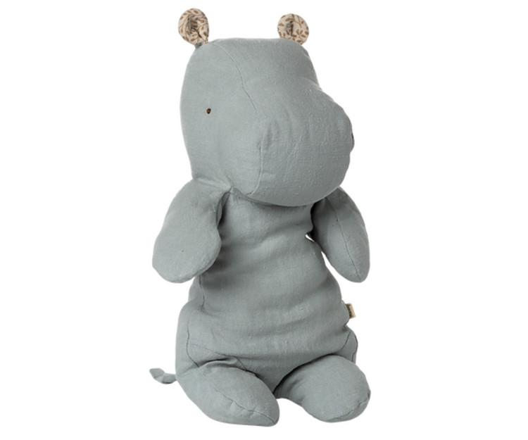 Maileg Safari Friends Hippo Medium - Blue Grey