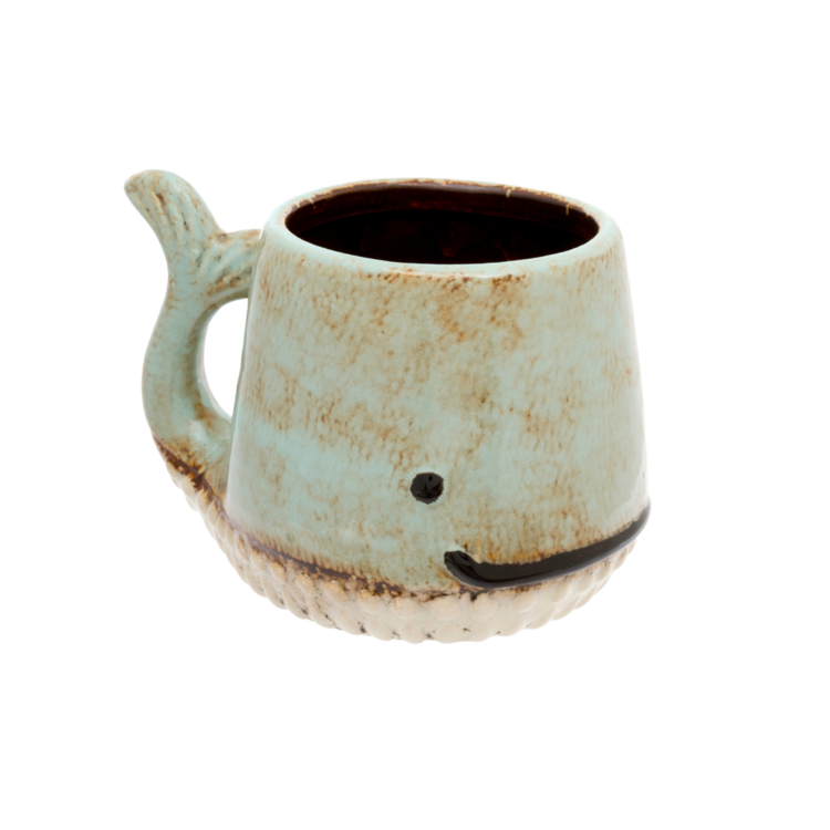 Indaba Whale Mug - Aqua