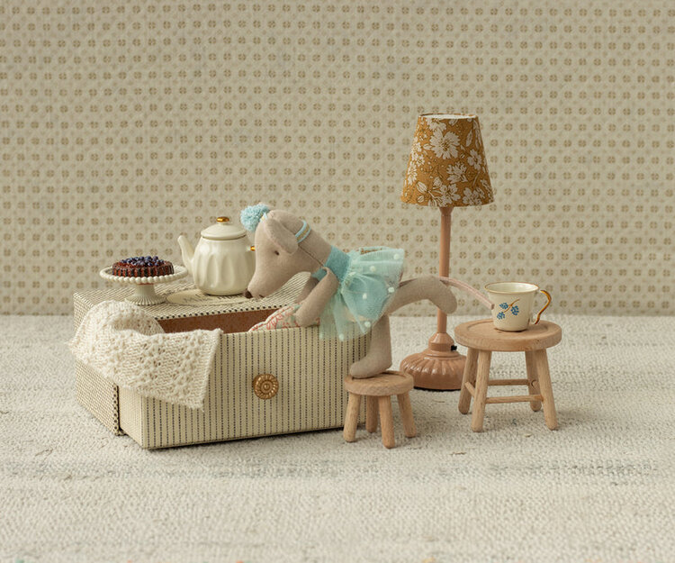 Maileg Maileg  Little Sister Dance Mouse in Daybed