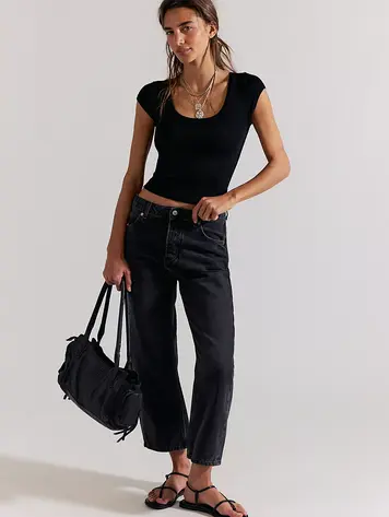 Free People We The Free Deep Trance Dropped Boyfriend Jeans