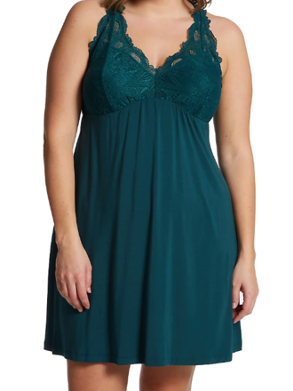 Elegant Moments Women's Isabella Mesh Chemise with Lace Underwire Cups