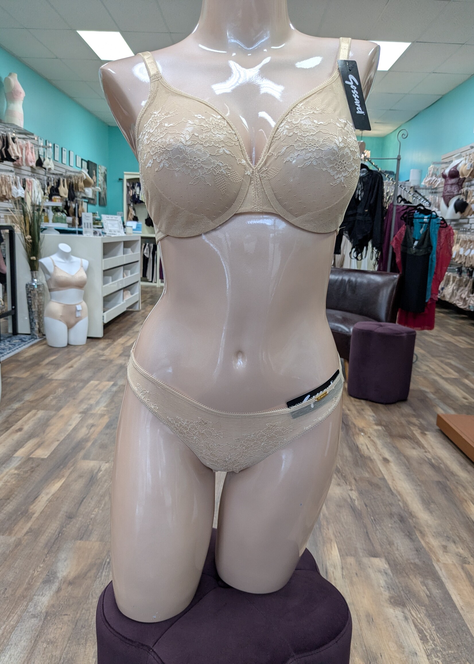 gossard 13006 Glossies Lace Sheer Thong