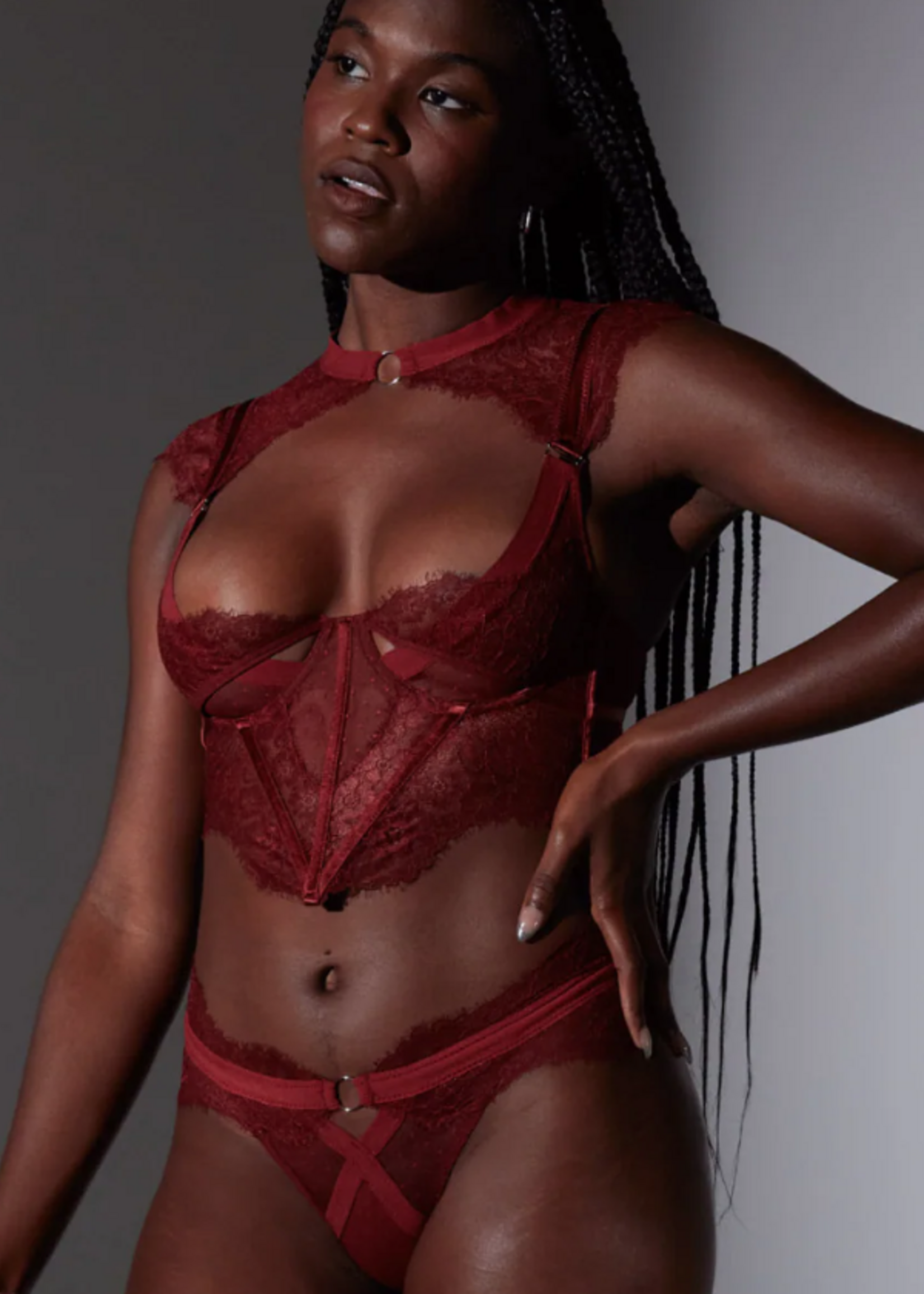 Thistle and Spire 41303 Minna Bodice Ruby + 41504 Minna Thong Ruby in-store only