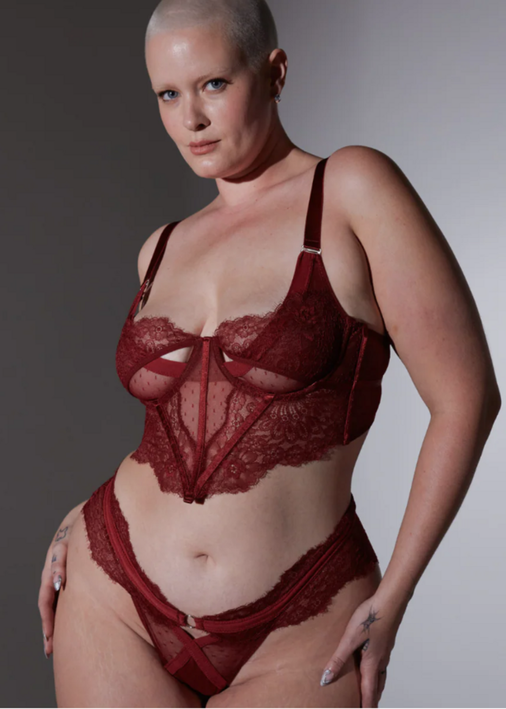 Thistle and Spire 41303 Minna Bodice Ruby + 41504 Minna Thong Ruby in-store only