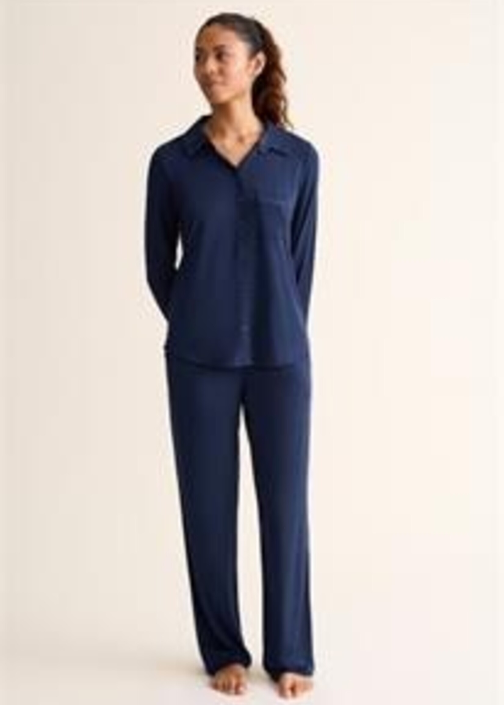 Fleur't 647 Button Down PJ Set Ink Large