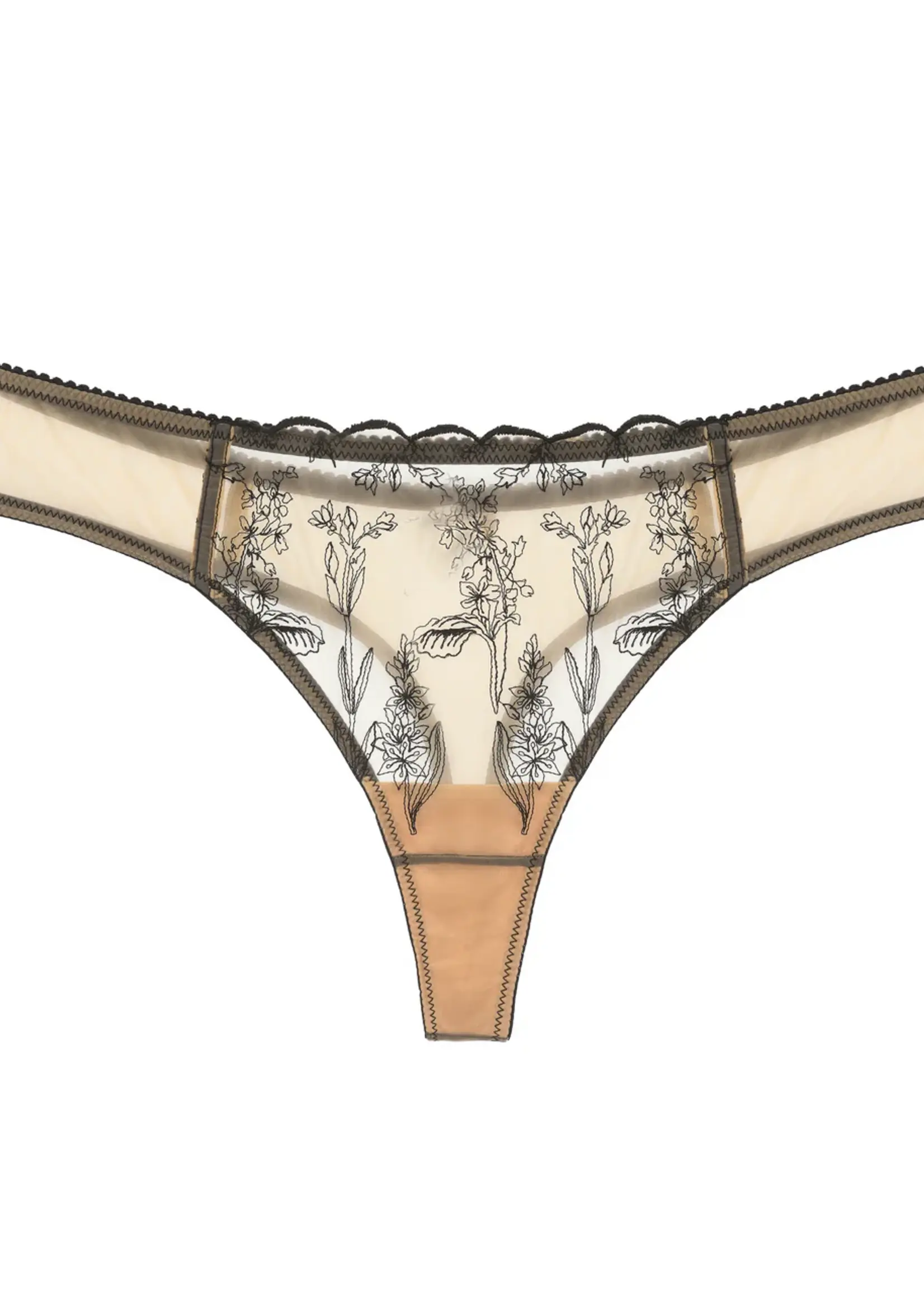 Amour d'Agnette Kim Jelly Floral Embroidery Thong