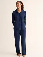 Fleur't 647 Button Down PJ Set Ink Large