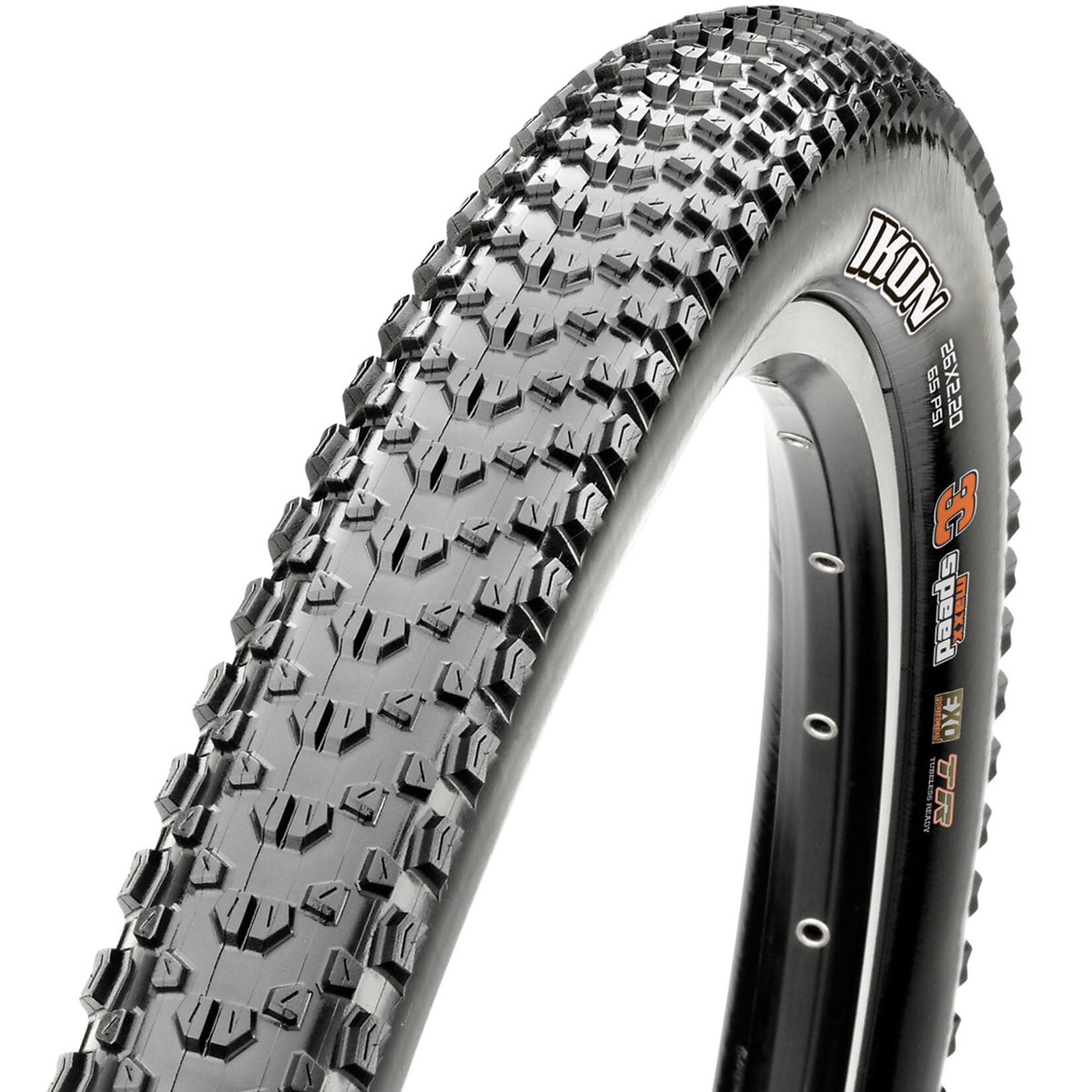 Maxxis Maxxis, Ikon, Tire, 29''x2.60, Folding, Tubeless Ready, Dual, EXO, Wide Trail, 60TPI, Black