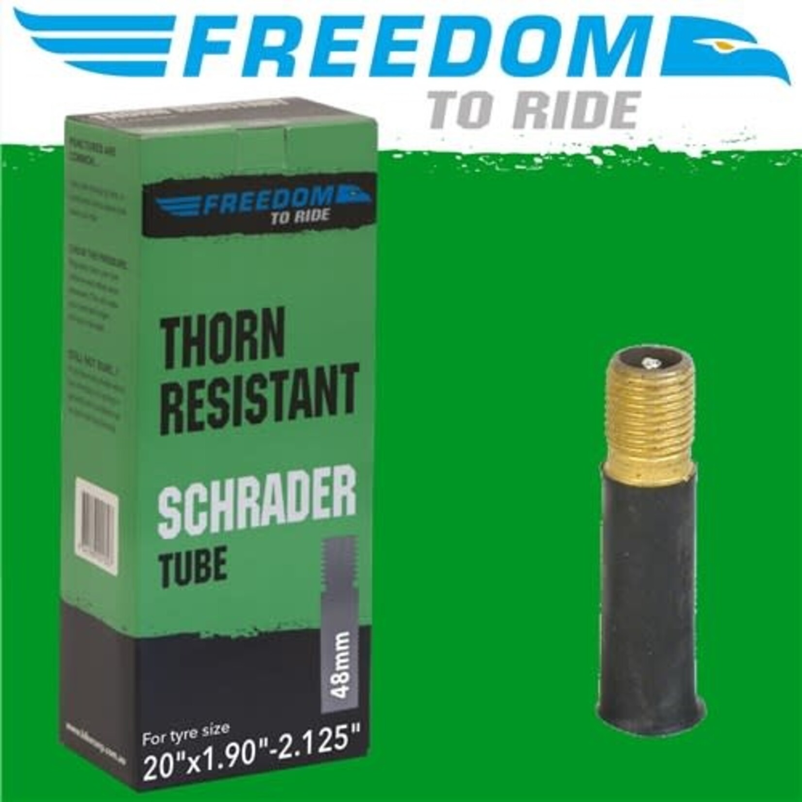 FREEDOM TO RIDE FREEDOM TUBE THORN RESISTANT 20X1.90-2.125" SCHRADER 48mm (SV)