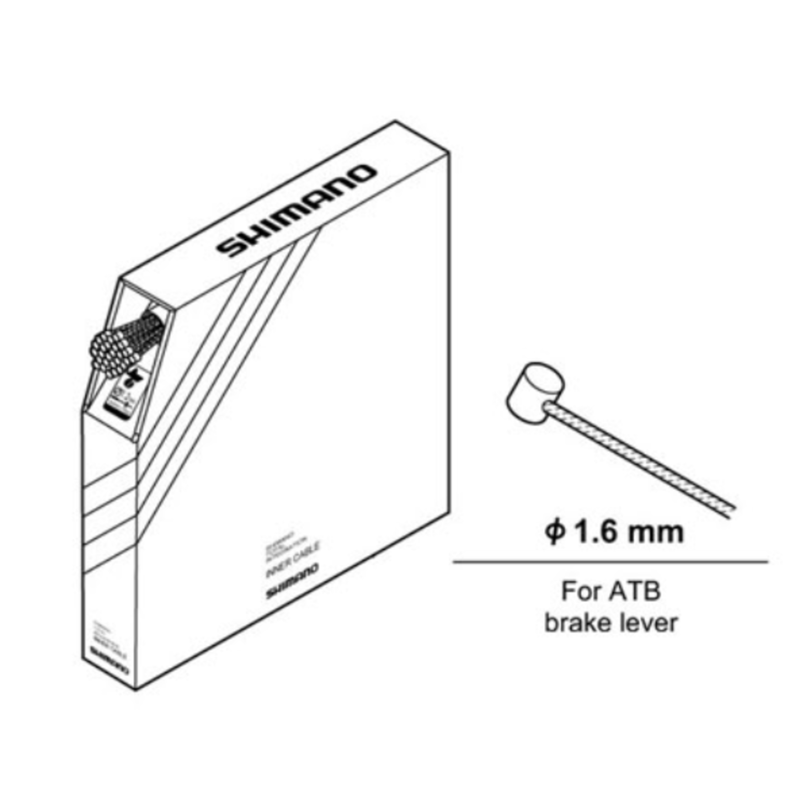 Shimano Shimano MTB Brake Inner Cable 1.6x2050mm
