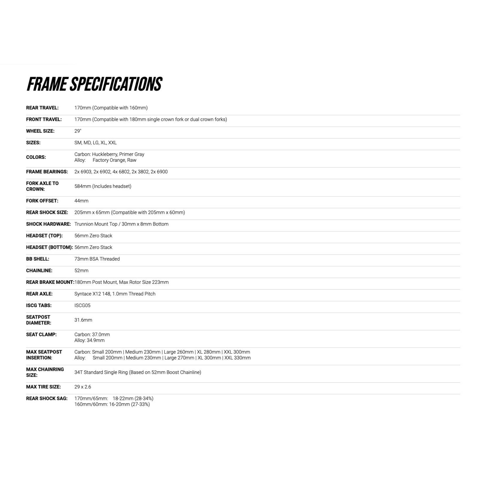 Transition Bikes Transition Spire Alloy Frame