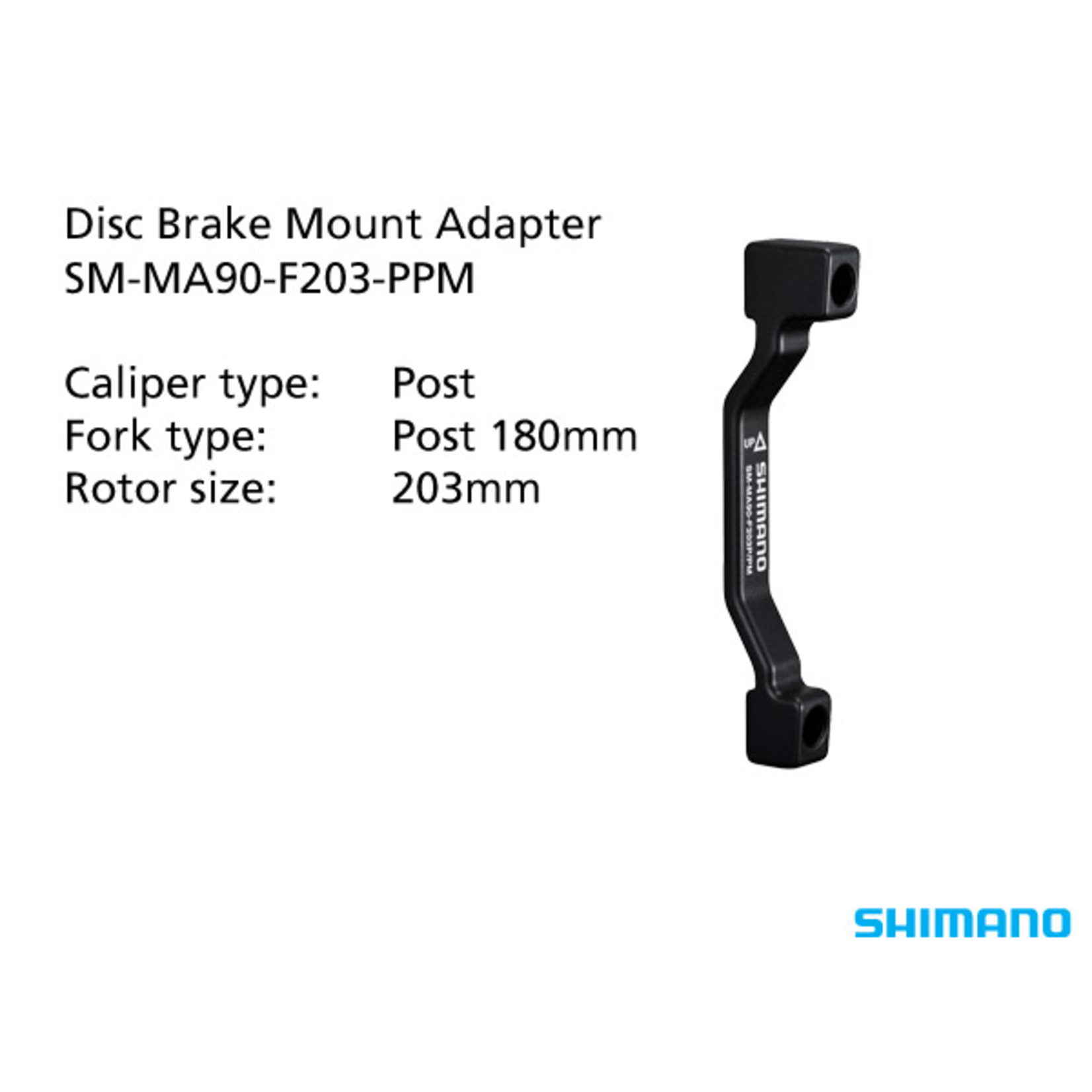 Shimano Shimano SM-MA90-F203-PPM ADAPTER 203mm CALIPER: POST MOUNT: POST 180mm