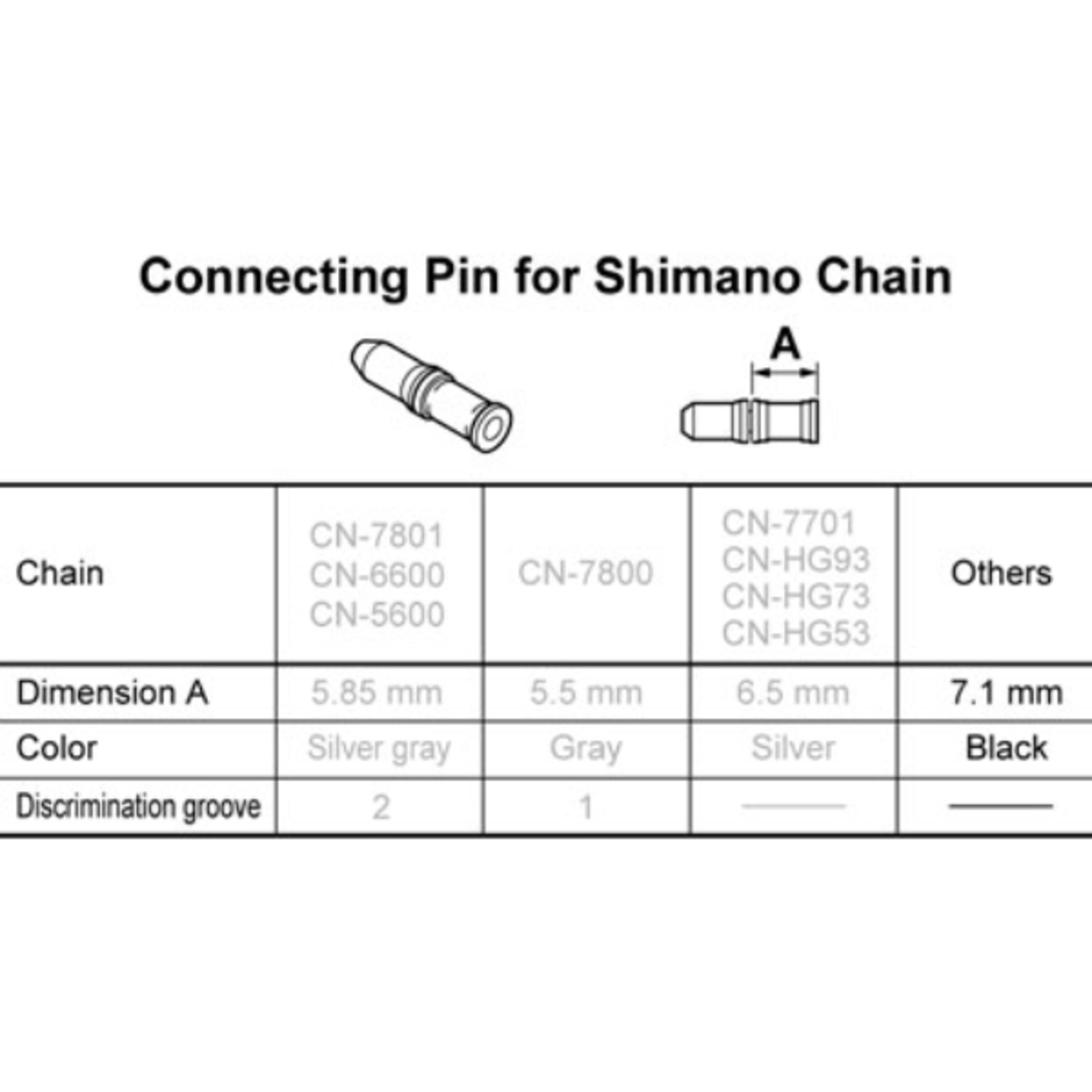 Shimano Shimano chain connecting pin