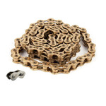 KMC KMC K1SL NARROW CHAIN SINGLE SPEED TI-N GOLD 112 LINKS 1/2x3/32" w/Connect Link