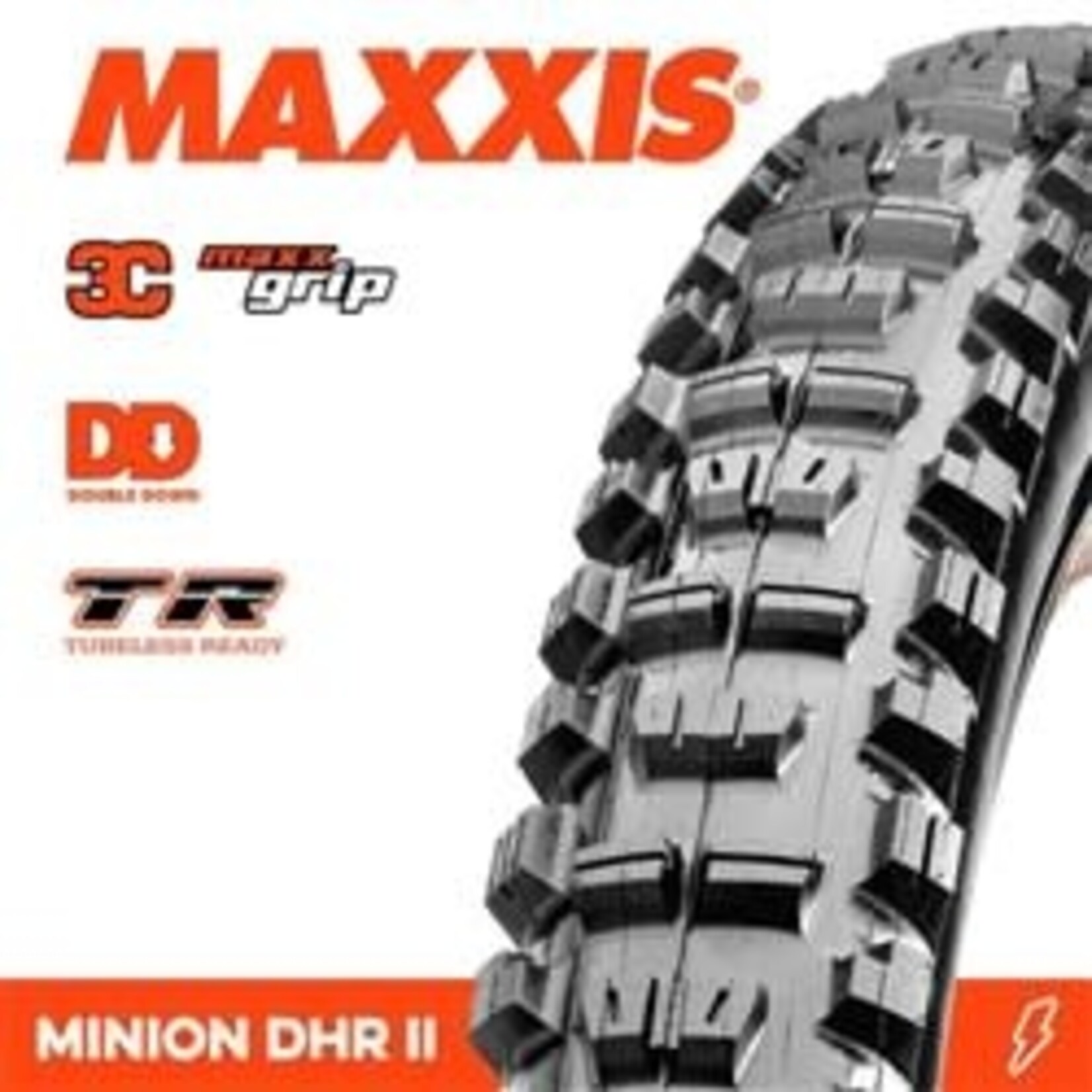 Maxxis MAXXIS MINION DHR II 29 X 2.40 DD 3C MAXX GRIP TR FOLD 120X2TPI