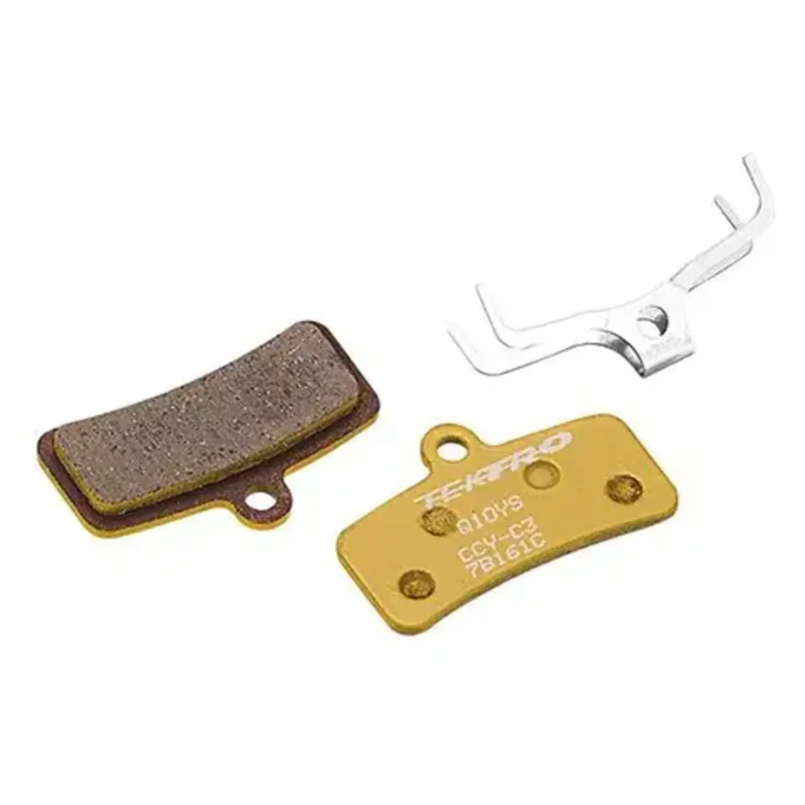 TRP TEKTRO DISC BRAKE PADS -for 4 piston caliper w/return spring, Semi Mettallic yellow for HDM745/HDM735/HDE725/HDE720, Q10YS and Shimano 4 piston, genuine TEKTRO part
