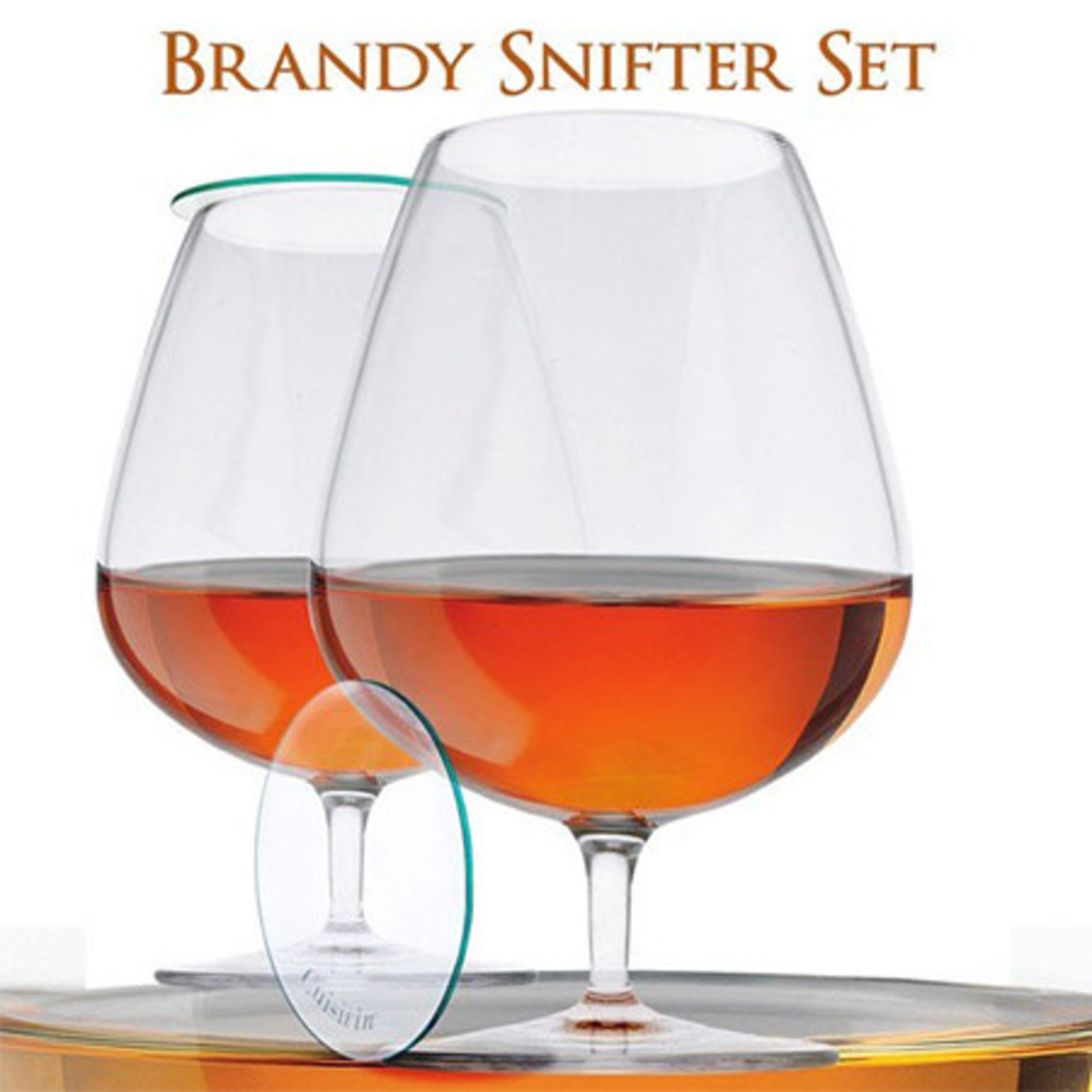 Glass- Brandy Snifter with Aroma Lid set of 2 in Tube