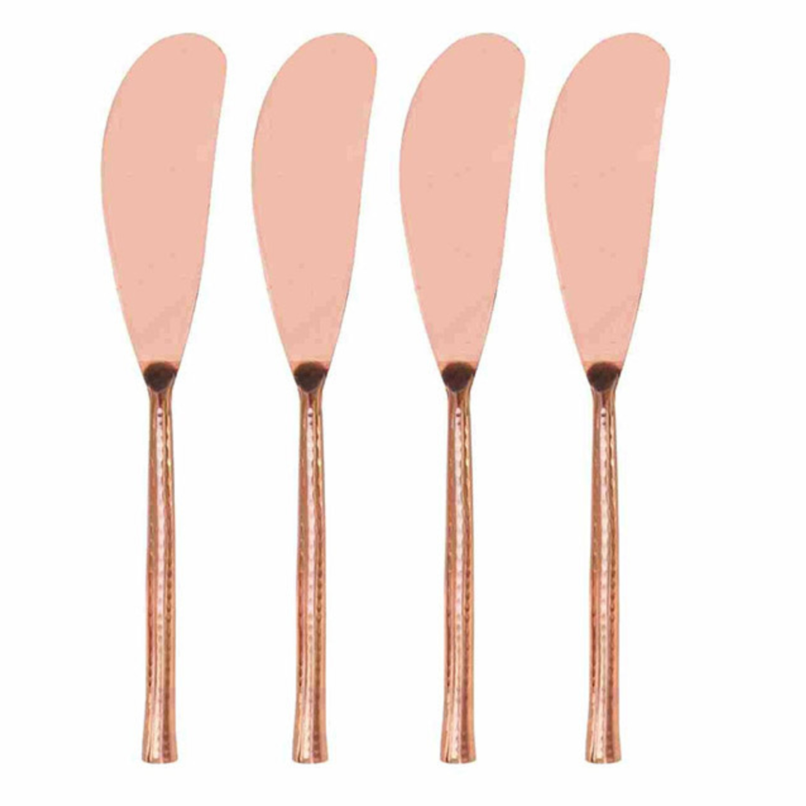 Cheese Set - Hammered copper spreaders st/4