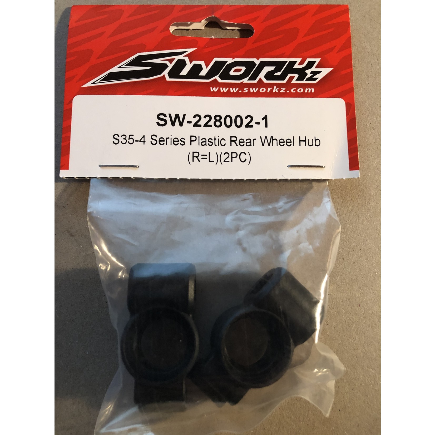 SWORKz SW228002-1 S35-4 Series Plastic Rear Wheel Hub  (R=L) (2-pc)