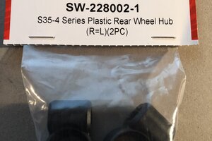 SWORKz SW228002-1 S35-4 Series Plastic Rear Wheel Hub  (R=L) (2-pc)