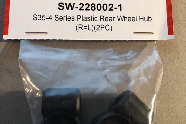 SWORKz SW228002-1 S35-4 Series Plastic Rear Wheel Hub  (R=L) (2-pc)