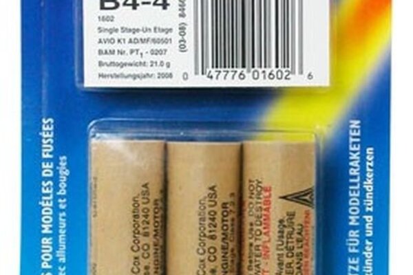 Estes Rockets EST1602  B4-4 Model Rocket Engines (3pk)