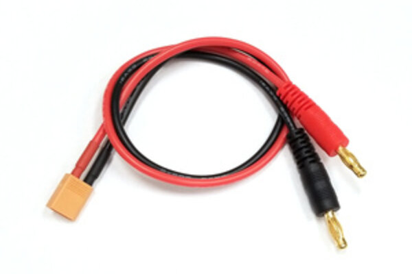 Racers Edge RCE1616  Charger Adapter: M XT30 To M 4mm Bullets- 300mm Wire