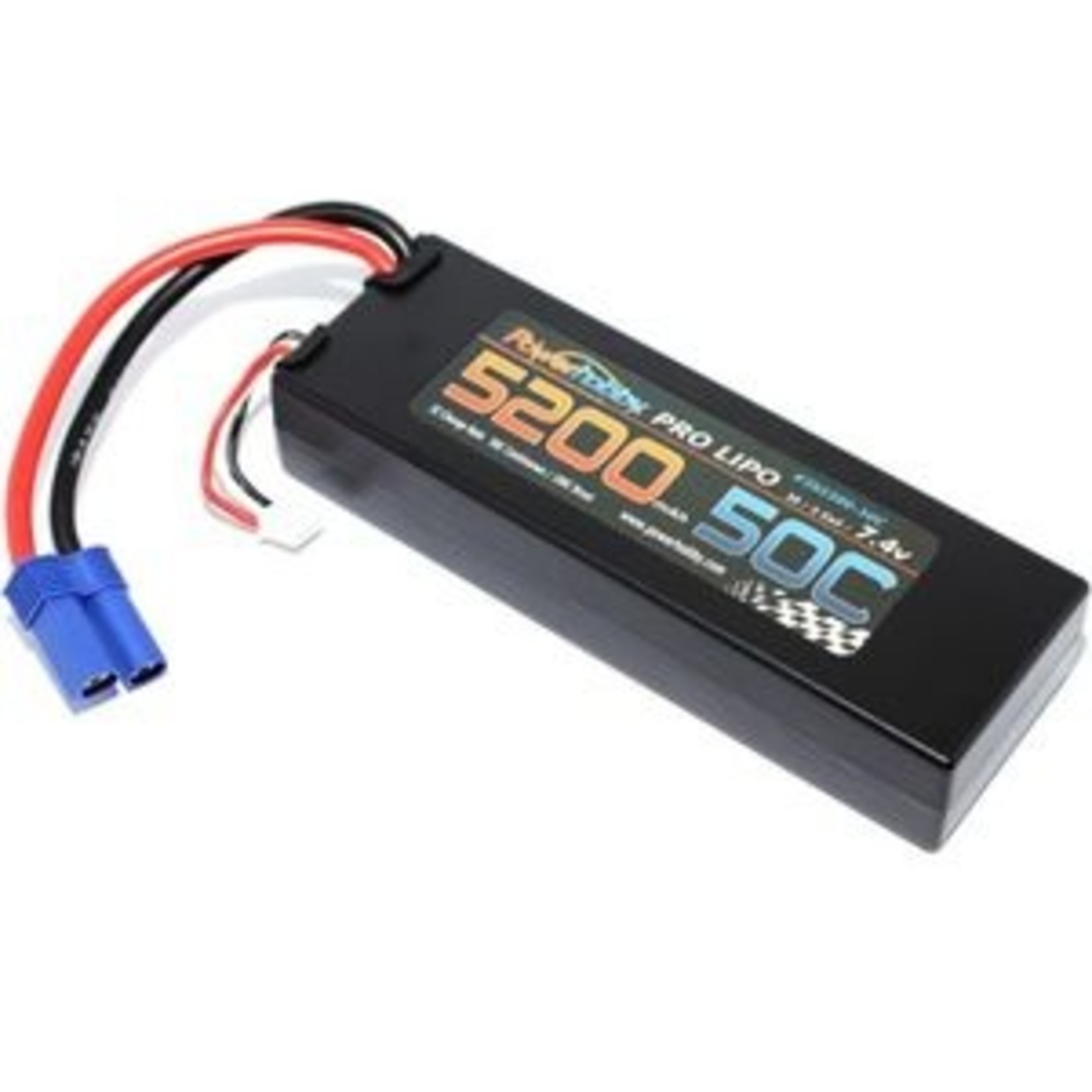 Power Hobby PHB2S520050CEC5HCS  5200mAh 7.4V 2S 50C LiPo Battery with Hardwired EC5