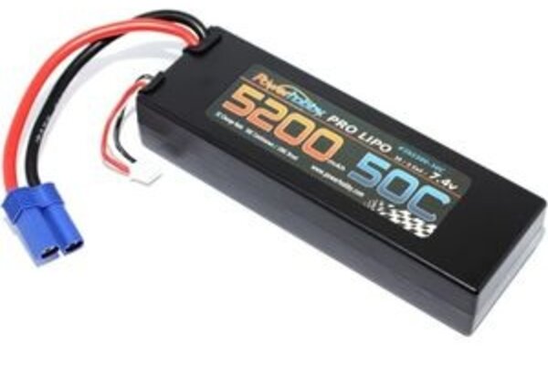 Powerhobby PHB2S520050CEC5HCS  5200mAh 7.4V 2S 50C LiPo Battery with Hardwired EC5