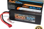 Powerhobby 5200mAh 7.4V 2S 50C LiPo Battery with Hardwired T-Plug Connector