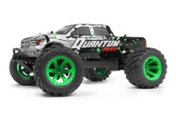 Maverick MVK150203 Quantum MT Flux 80A 1/10 4WD Truck Silver/Green