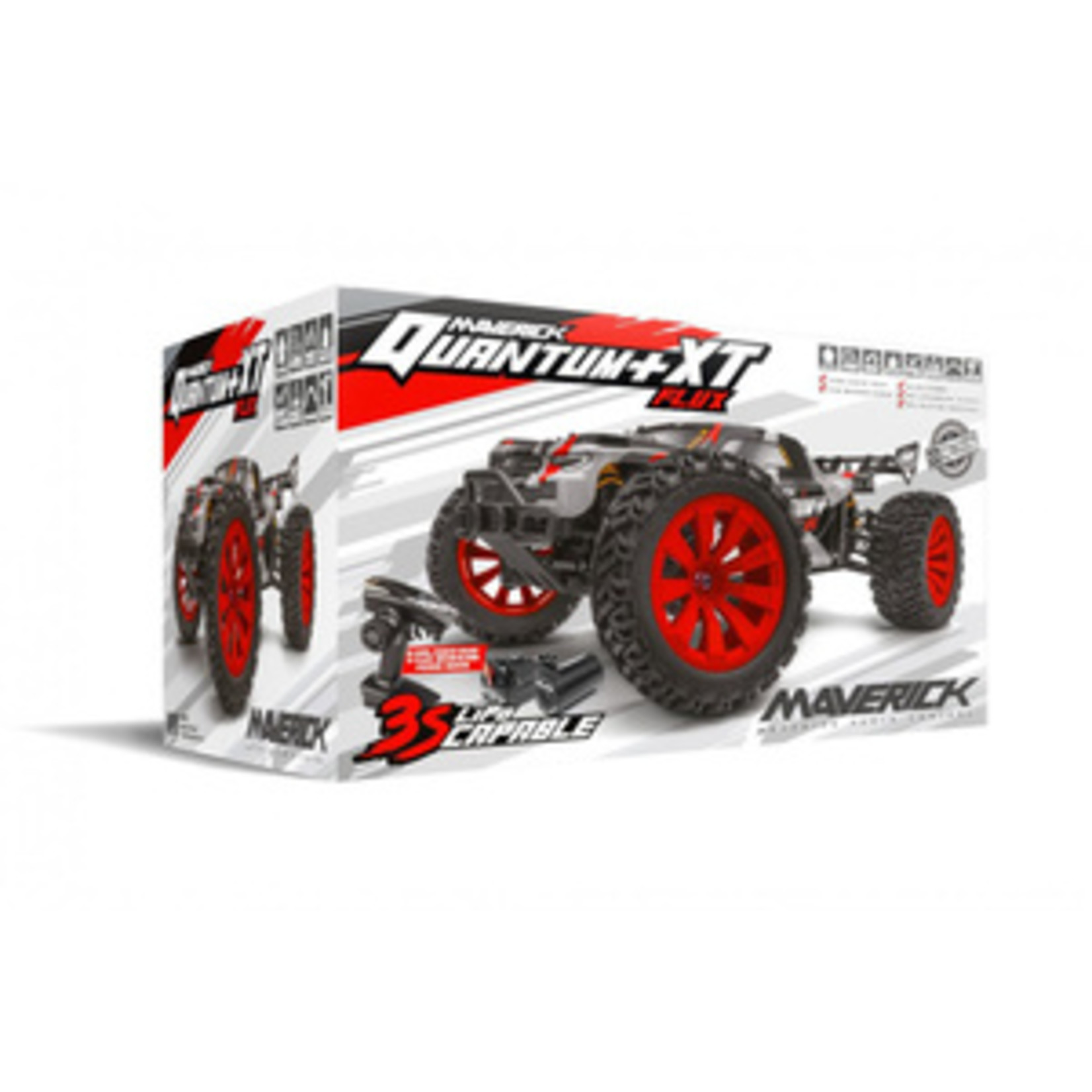 Maverick MVK150301 Quantum+ XT Flux 3S 1/10 4WD Stadium Truck - Red
