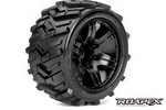 Roapex R/C ROPR2004-B2  Morph 1/10 Stadium Truck Tire Black Wheel with 1/2 Offset