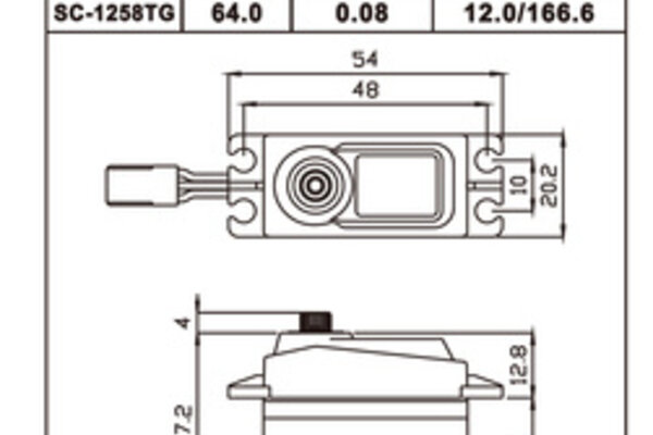 SAVOX SC-1258TG STD SIZE CORELESS DIGITAL SERVO .08/166