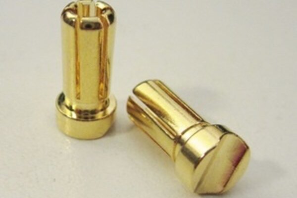 TQ Wire 5mm Male Short Light Bullets (pr.) Gold 13mm