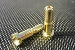 TQ Wire TQW2511   4mm + 5mm Double Male Bullets (pr.) Gold 20mm