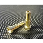 TQ Wire 4mm + 5mm Double Male Bullets (pr.) Gold 20mm