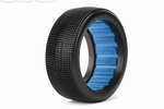 Jetko Tires Lesnar 1/8 Buggy Tires Mounted on White Dish Rims, Super Soft (2)