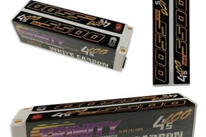 Trinity White Carbon 5500 LCG 14.8v 4S 1/8 E-Buggy LiPo Battery Pack w/ 5mm Bullets