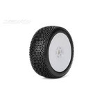 Jetko Tires JKO1002DWSSG Block In 1/8 Buggy Tires Mounted on White Dish Rims, Super Soft (2)