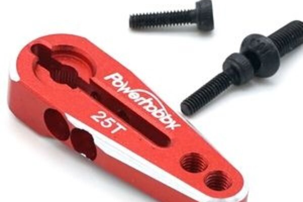 Powerhobby PHBPHS1429RED  Powerhobby 25T Aluminum Clamping Servo Horn Red