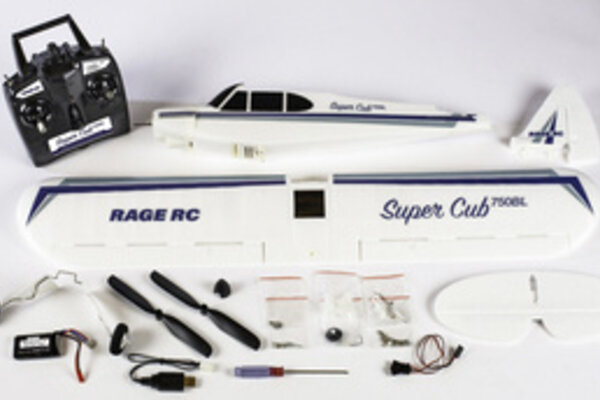 Rage R/C RGRA1500  Super Cub 750BL RTF 4-Channel Aircraft with PASS