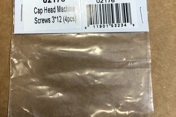 Redcat Racing Cap Head Machine Screws 3*12 (4pcs)