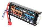 Powerhobby 7600mAh 11.1V 3S 75C LiPo Battery with Hardwired T-Plug