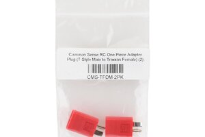 Common Sense RC CSDTFDM-2PK Common Sense RC One Piece Adapter Plug (T-Style Male to Traxxas Female) (2)