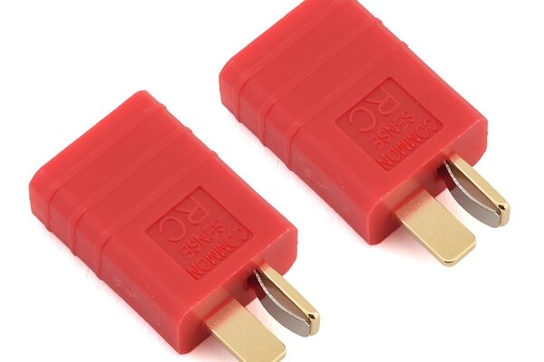 Common Sense RC CSDTFDM-2PK Common Sense RC One Piece Adapter Plug (T-Style Male to Traxxas Female) (2)