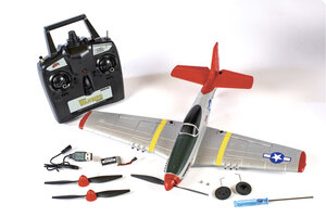 Rage R/C RGRA1300  P-51D Mustang Micro RTF Airplane w/PASS