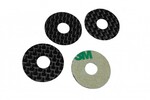 1UP Racing Carbon Fiber Body Washers Adhesive Backed 6mm Post, 4pcs
