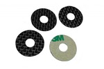 1UP Racing Carbon Fiber Body Washers Adhesive Backed 5mm Post, 4pcs